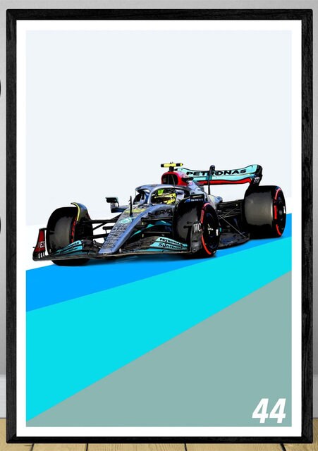 Poster Formel 1 Rennwagen Grand Prix Rennfahrer I  Deko Print ohne Rahmen