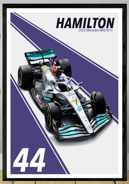 Poster Formel 1 Rennwagen Grand Prix Rennfahrer I  Deko Print ohne Rahmen