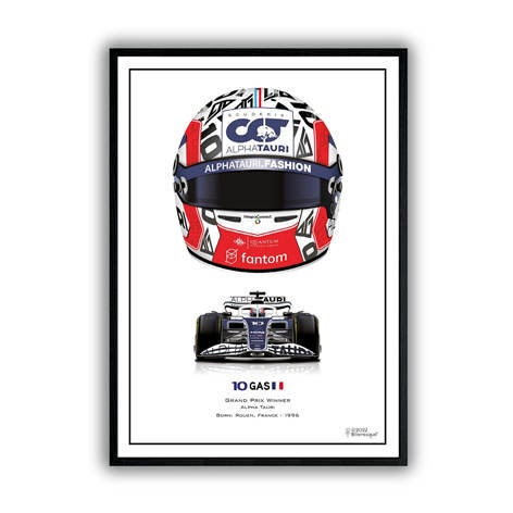 Poster Formel 1 Helme Rennfahrer Unterschriften  I Deko Print ohne Rahmen