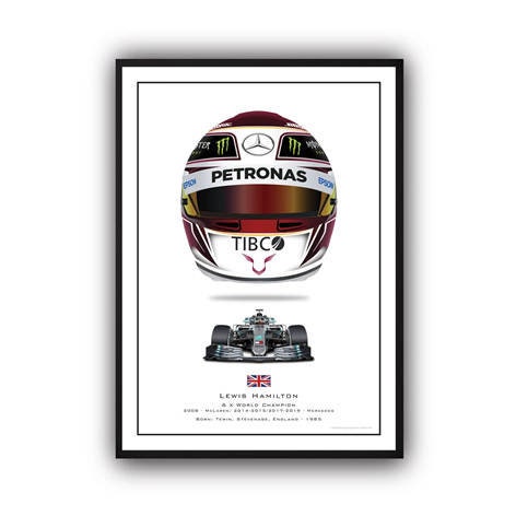 Poster Formel 1 Helme Rennfahrer Gewinner  I Deko Print ohne Rahmen