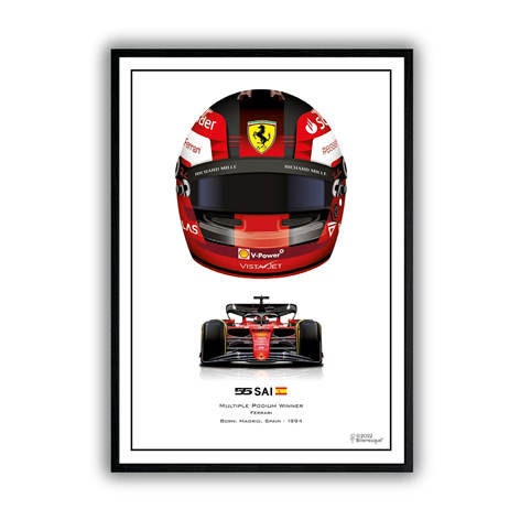 Poster Formel 1 Helme Rennfahrer Gewinner  I Deko Print ohne Rahmen