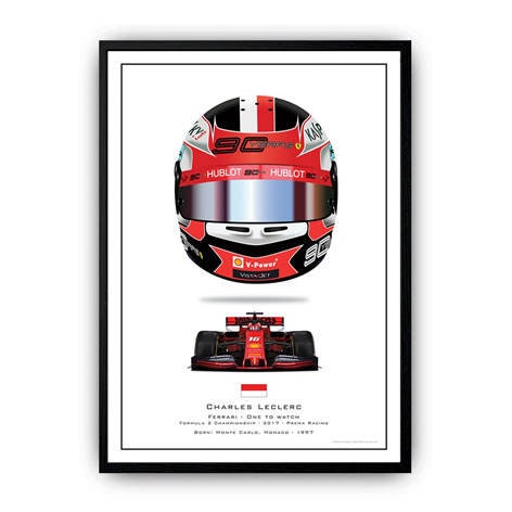 Poster Formel 1 Helme Rennfahrer Gewinner  I Deko Print ohne Rahmen