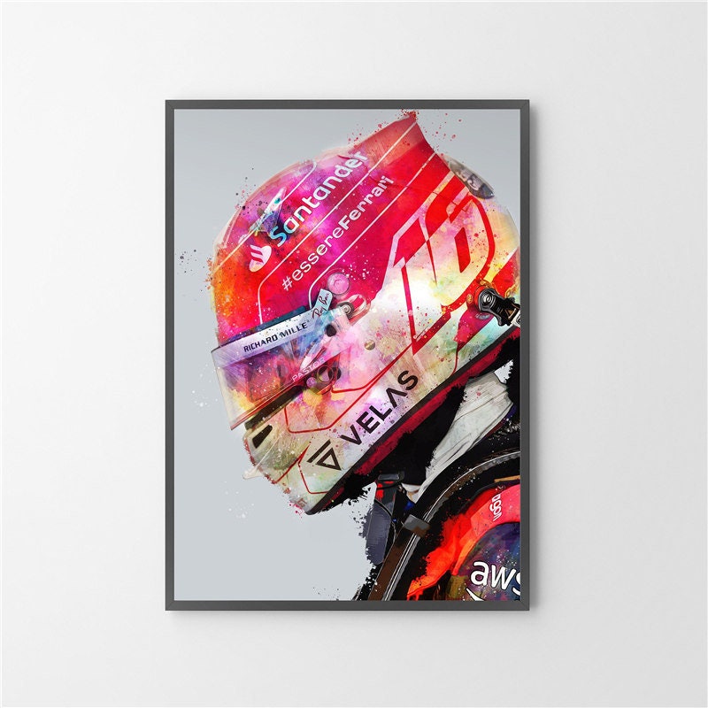 Poster Formel 1 Rennfahrer Helm I Deko Print ohne Rahmen