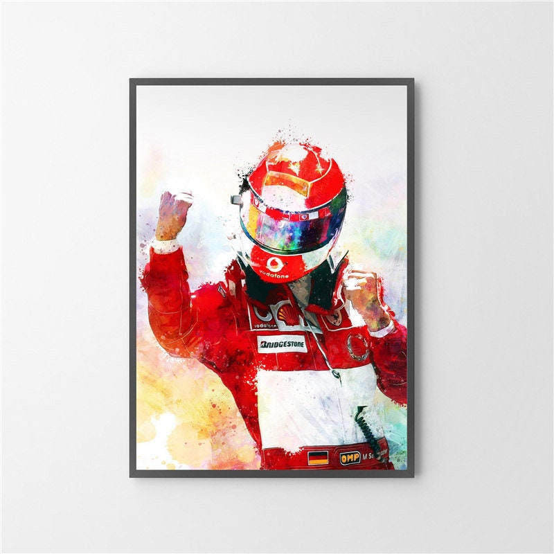 Poster Formel 1 Rennfahrer Helm I Deko Print ohne Rahmen