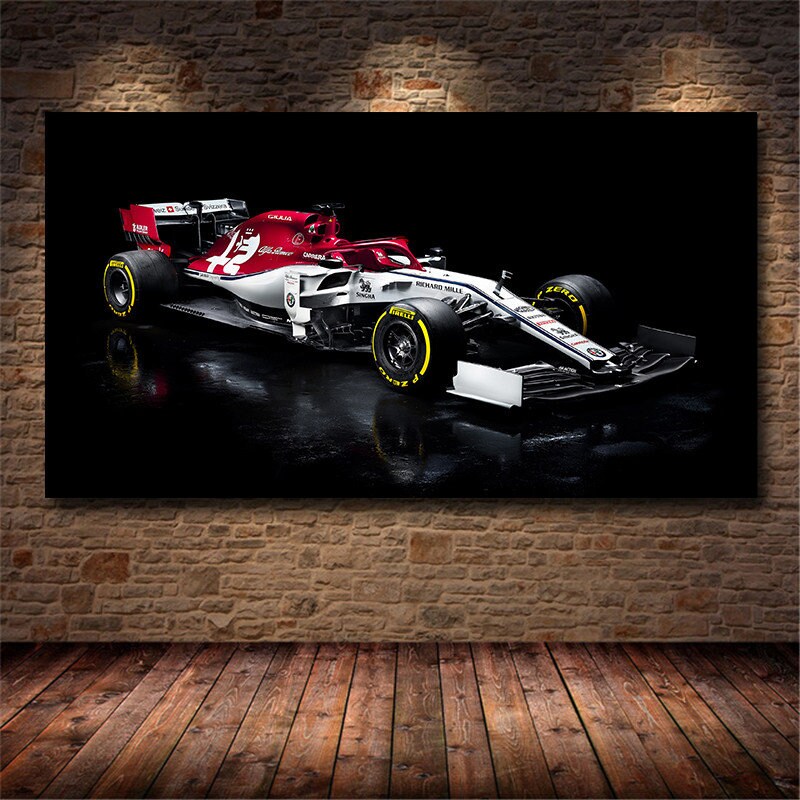 Poster Formel 1 Rennwagen Grand Prix Alfa Romeo Racing Sauber F1 I  Deko Print ohne Rahmen