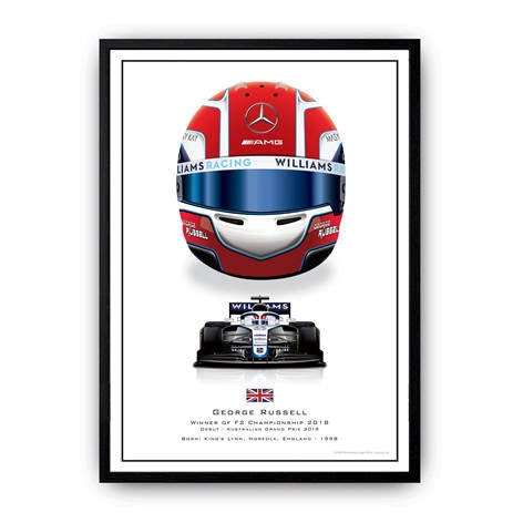 Poster Formel 1 Helme Rennfahrer Unterschriften  I Deko Print ohne Rahmen