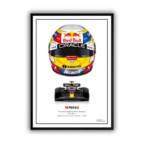 Poster Formel 1 Helme Rennfahrer Gewinner  I Deko Print ohne Rahmen