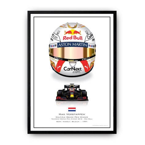 Poster Formel 1 Helme Rennfahrer Gewinner  I Deko Print ohne Rahmen