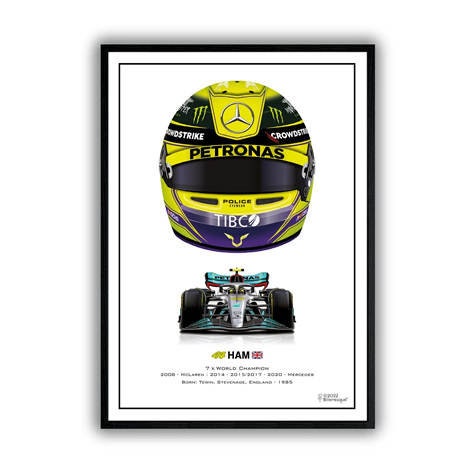 Poster Formel 1 Helme Rennfahrer Gewinner  I Deko Print ohne Rahmen