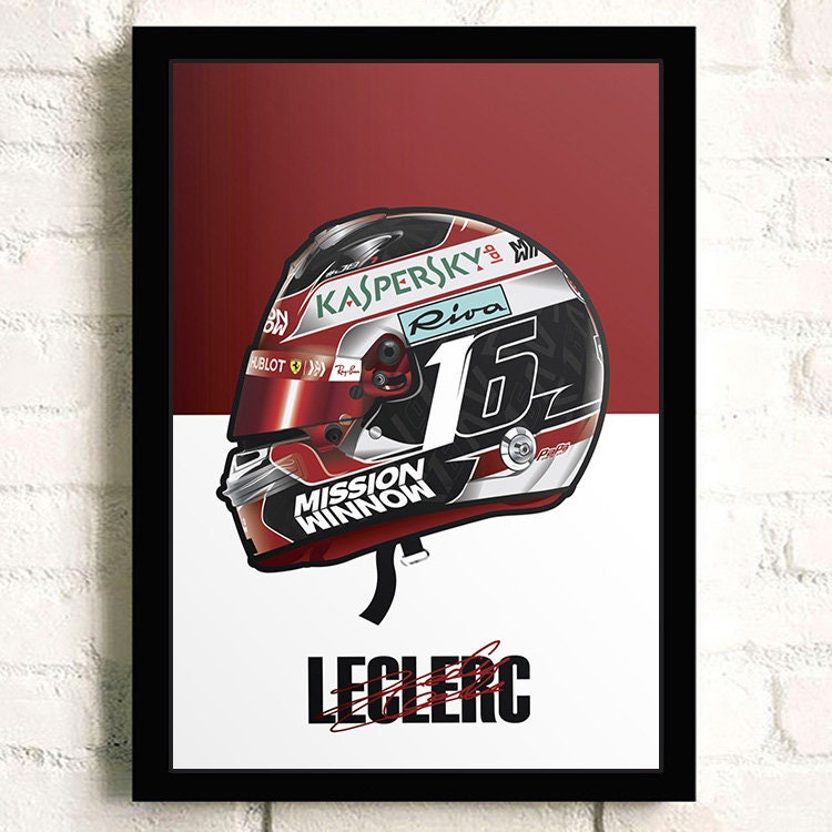 Poster Formel 1 Helm Rennfahrer Name Unterschrift I Deko Print ohne Rahmen
