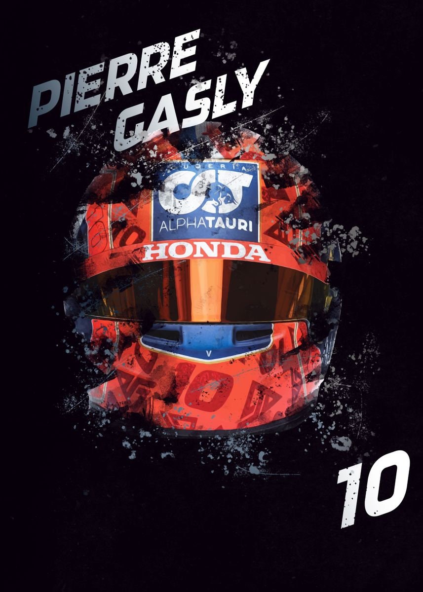 Poster Formel 1 Helme Rennfahrer Fahrernummer I Deko Print ohne Rahmen