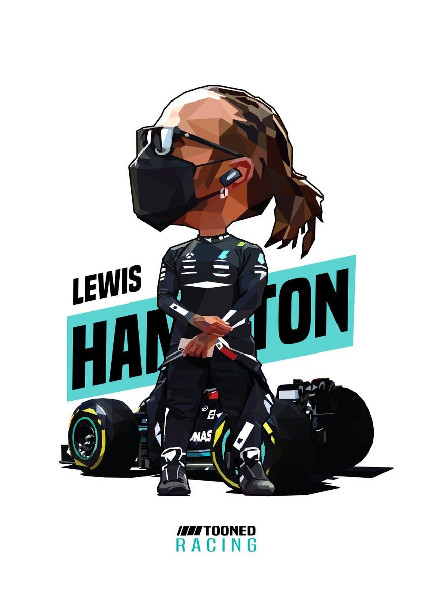 Poster Formel 1 Rennfahrer Rennwagen Lewis Hamilton I Deko Print ohne Rahmen