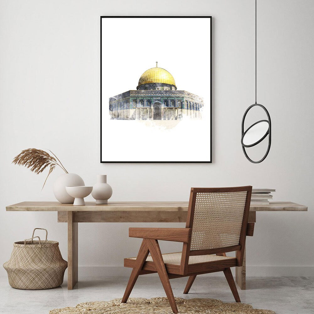 Poster Islam Al Aqsa Mosche Kaaba I Wandbilder Wohnzimmer & Schlafzimmer I Deko Print Bilder I ohne Rahmen