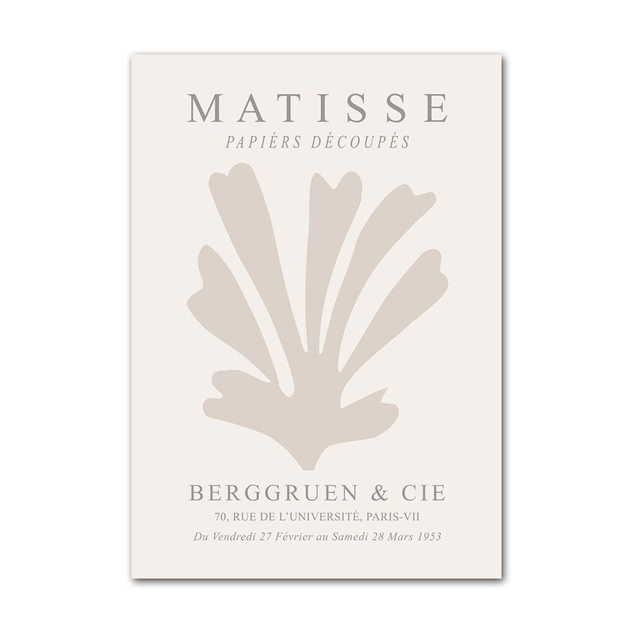 Poster Boho Abstrakt Matisse Berggruen & Cie I Bilder Wohnzimmer | Wandbilder Schlafzimmer | Deko Print ohne Rahmen | Bilder Set Kunstdruck