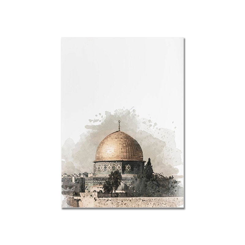 Poster Islam Moschee Mekka Kaaba I Wandbilder Wohnzimmer & Schlafzimmer I Wand Deko I Kunst Druck I ohne Rahmen