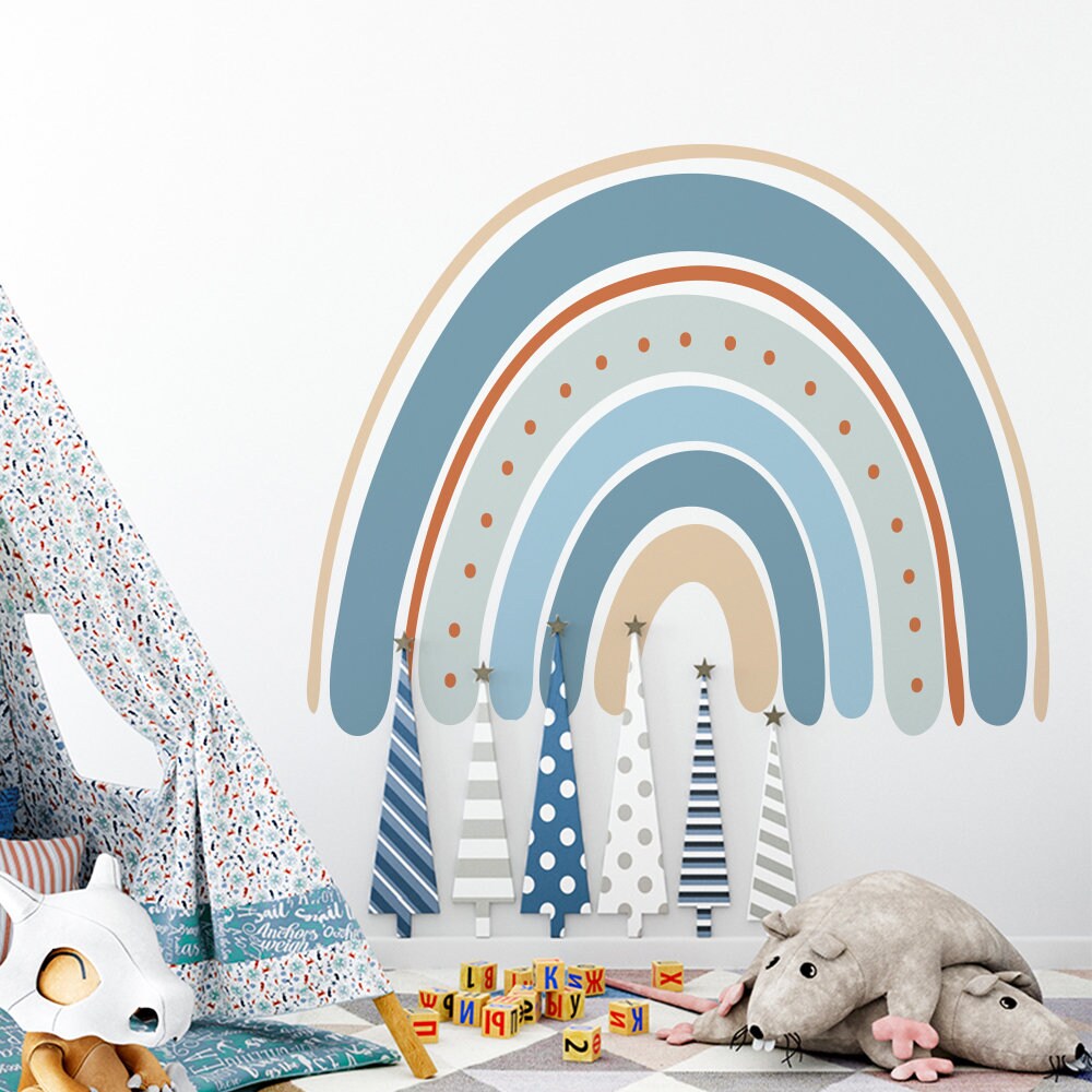 Sticker Kinderzimmer Wandaufkleber Boho Stil Regenbogen I Wand Deko I Wandtattoos I Babyzimmer Wand Deko I Sticker Set