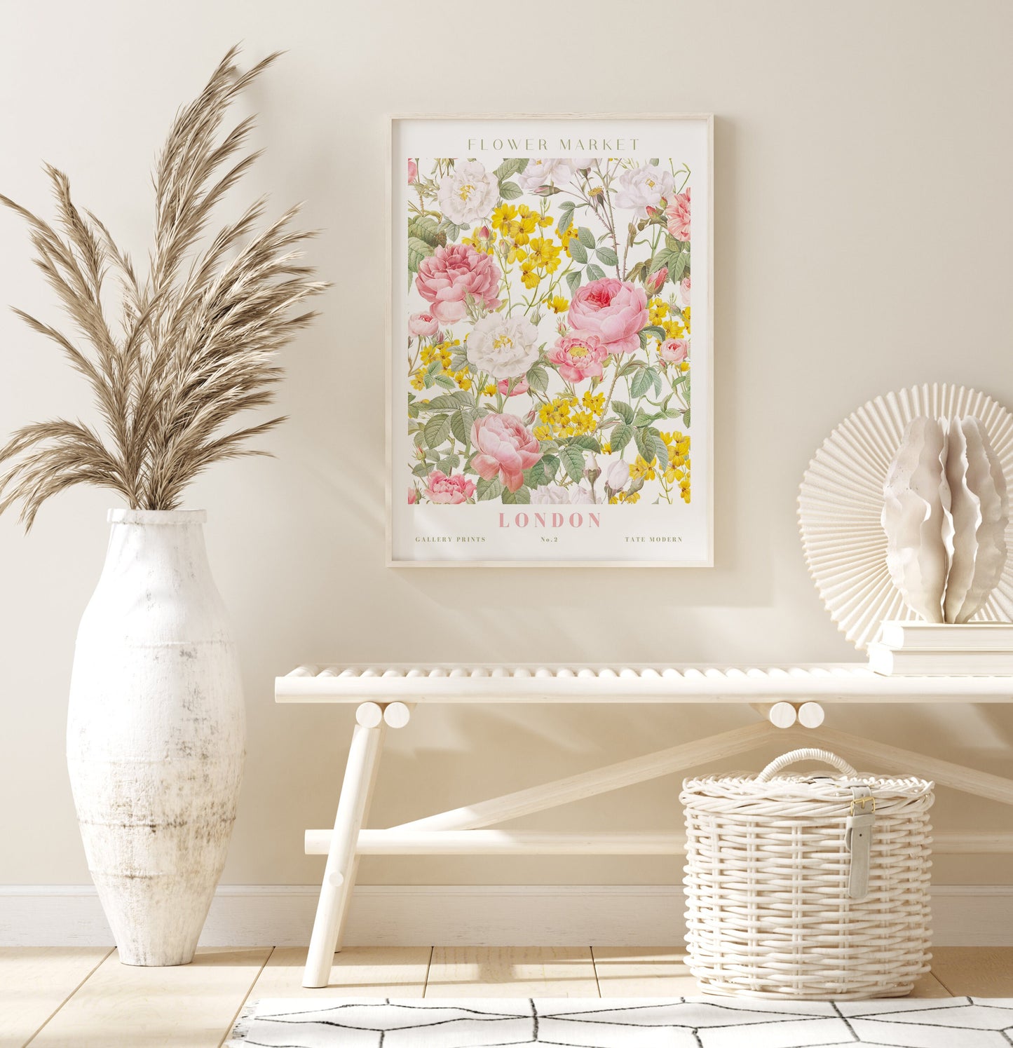 Poster Flower Market Blumen Edition V3 | Botanische Wand Kunst I Wandbilder Wohnzimmer Küche Schlafzimmer Flur | Kunst Druck I ohne Rahmen