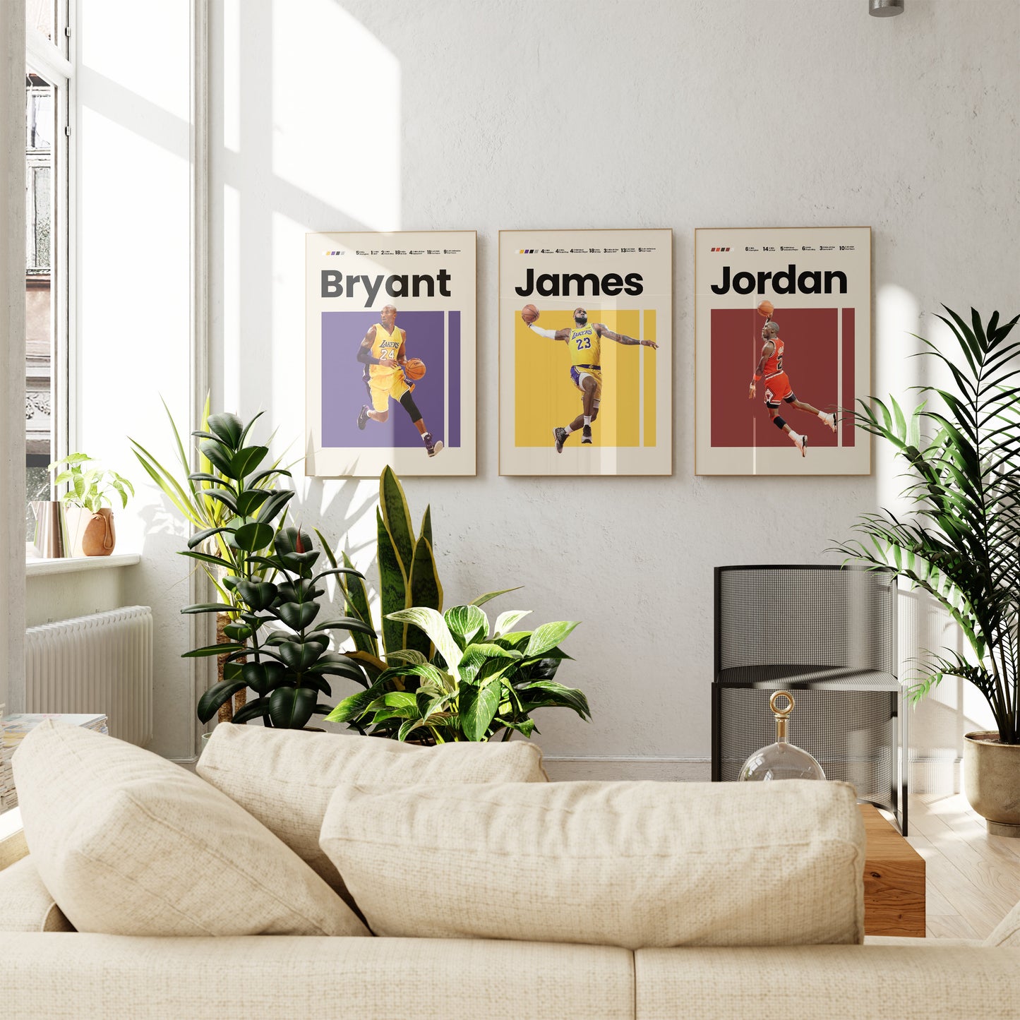 LEBRON JAMES Poster I NBA Goats I Los Angeles Lakers I Mid Century Modern I Wanddeko Schlafzimmer & Wohnzimmer I  I Kunstdruck ohne Rahmen