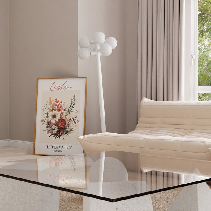 Lisbon Flower Market Poster – Premium Baumwoll-Canvas