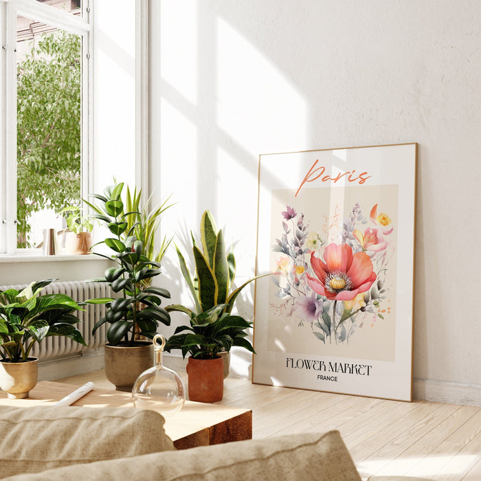 JUSTGOODMOOD Paris Flower Market – Premium Wanddeko