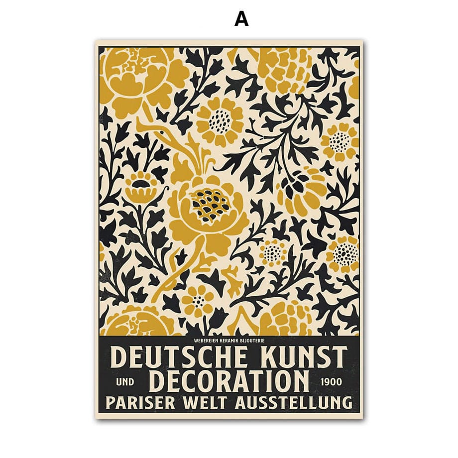 Poster Abstrakt Blumenmarkt I Skandinavisch Design I Vintage Stil als Deko Print ohne Rahmen - justgoodmood