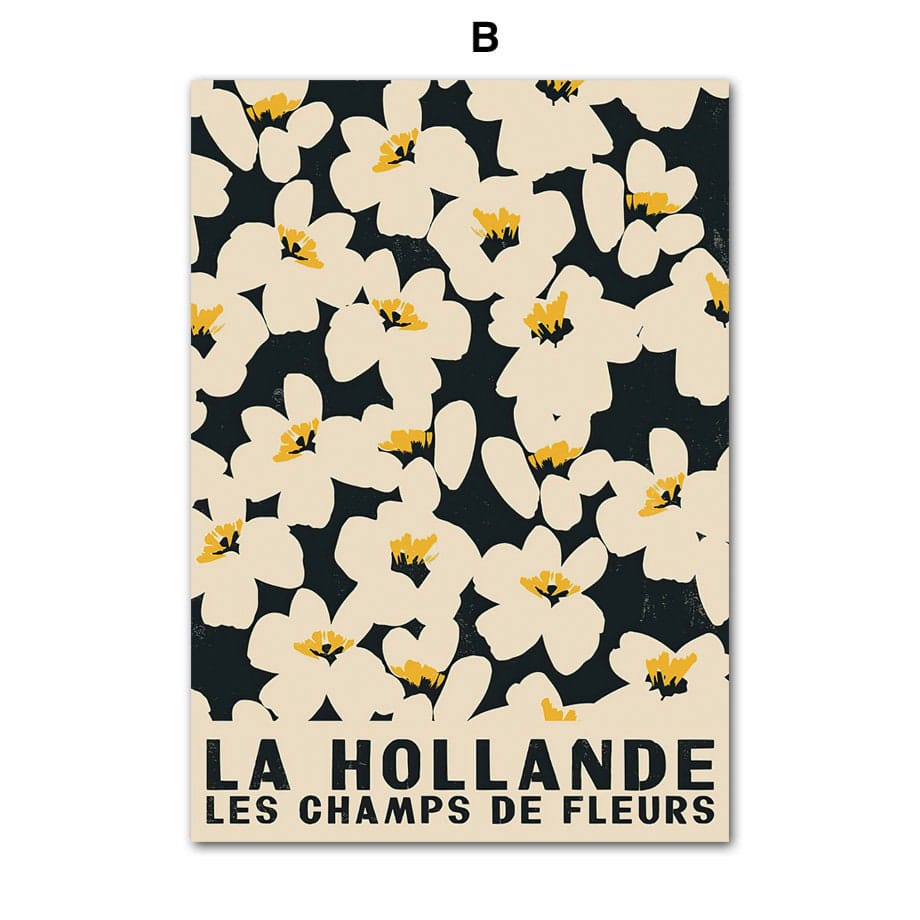 Poster Abstrakt Blumenmarkt I Skandinavisch Design I Vintage Stil als Deko Print ohne Rahmen - justgoodmood