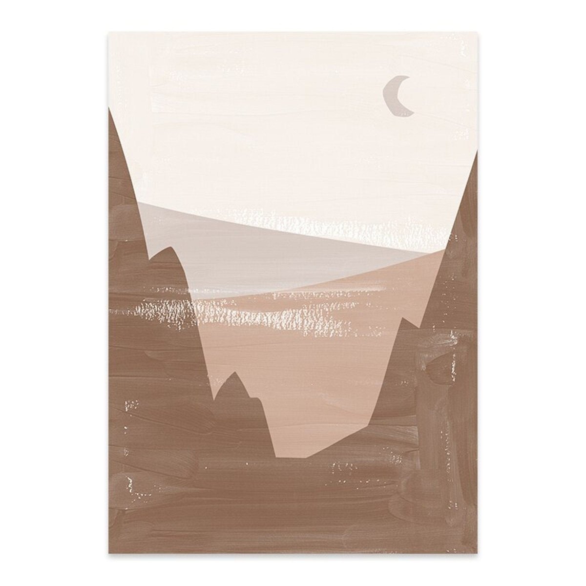 Poster Abstrakt Boho mit Linien und Geomertrischen Formen als Deko Print ohne Rahmen - justgoodmood