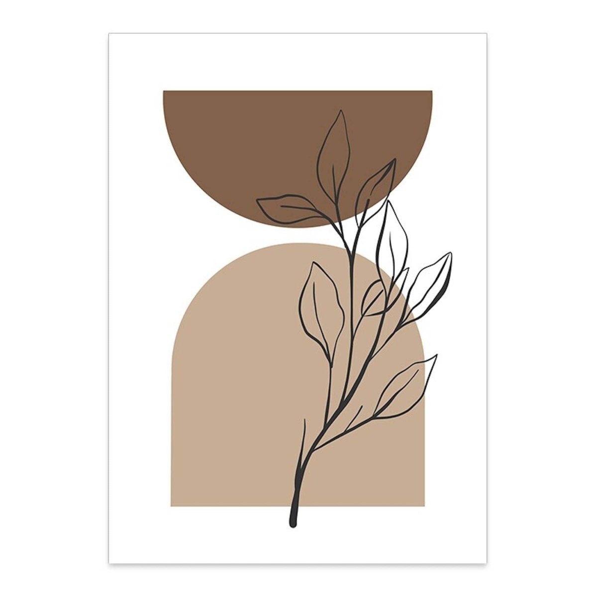 Poster Abstrakt Boho mit Linien und Geomertrischen Formen als Deko Print ohne Rahmen - justgoodmood