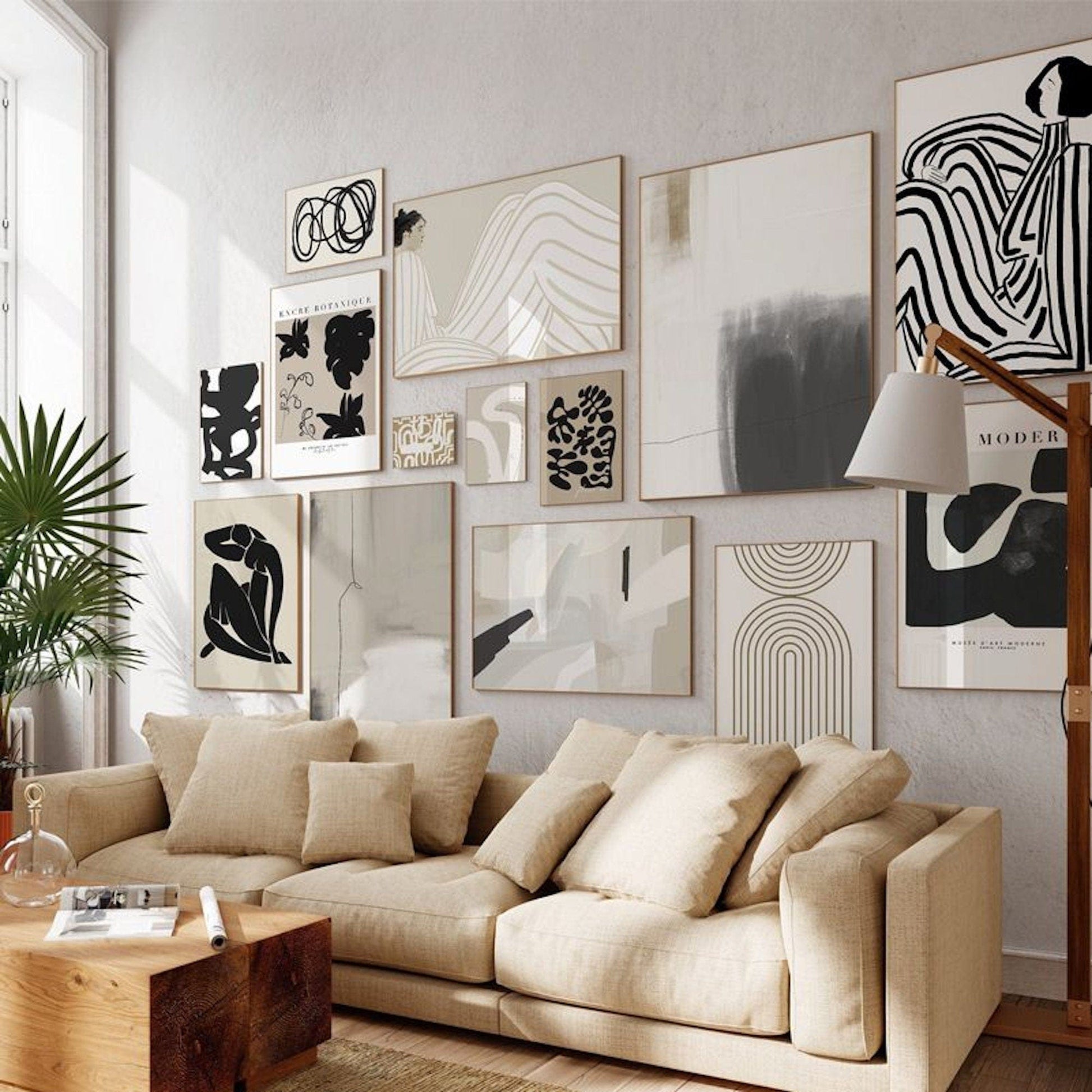 Poster Abstrakt Gallerie Wand als Deko Print ohne Rahmen - justgoodmood