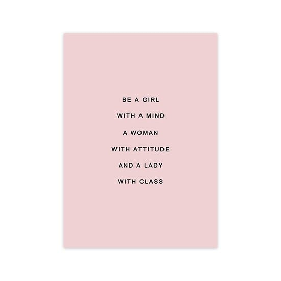 Poster Abstrakt Rosa Schwarz I Inspirierende Sprüche I Wandbilder Wohnzimmer & Schlafzimmer I Deko Print Bilder I ohne Rahmen - justgoodmood