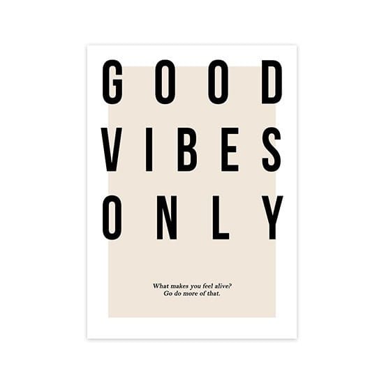 Poster Abstrakt Schwarz Beige I Inspirierende Sprüche I Wandbilder Wohnzimmer & Schlafzimmer I Deko Print Bilder I ohne Rahmen - justgoodmood