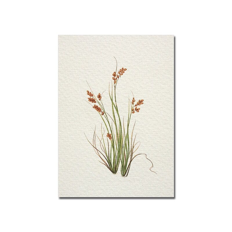 Poster Aquarell Marokkanische Architektur Meeresküste Wolken und Pflanze als Deko Print ohne Rahmen - justgoodmood