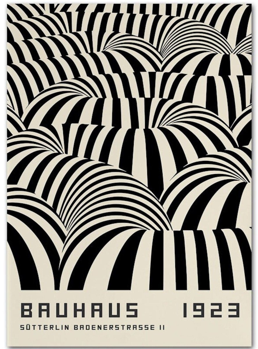 Poster Bauhaus Auge mit verschiedenen Formen und Muster als Deko Print ohne Rahmen - justgoodmood