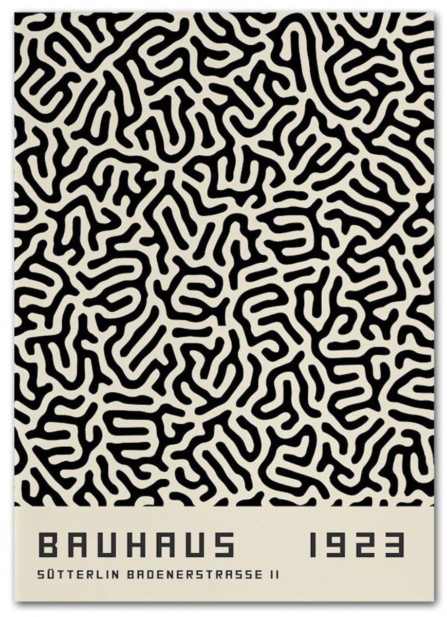 Poster Bauhaus Auge mit verschiedenen Formen und Muster als Deko Print ohne Rahmen - justgoodmood