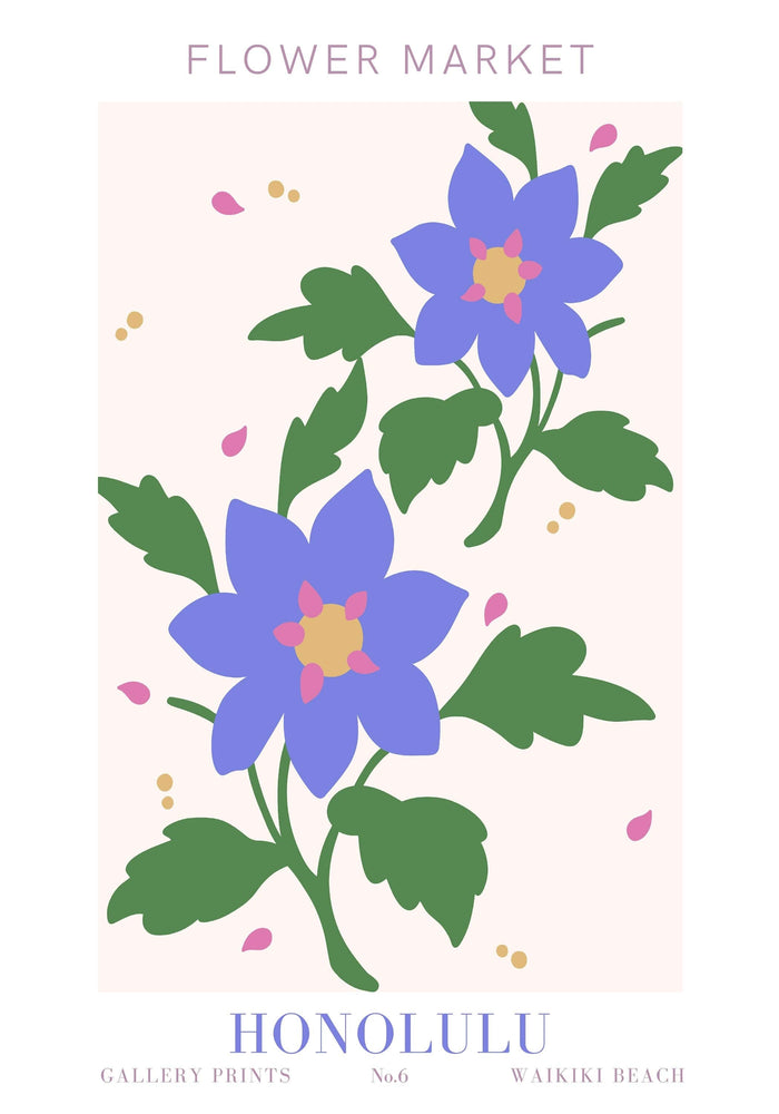 JUSTGOODMOOD Poster Blumen Markt – Canvas Wanddeko