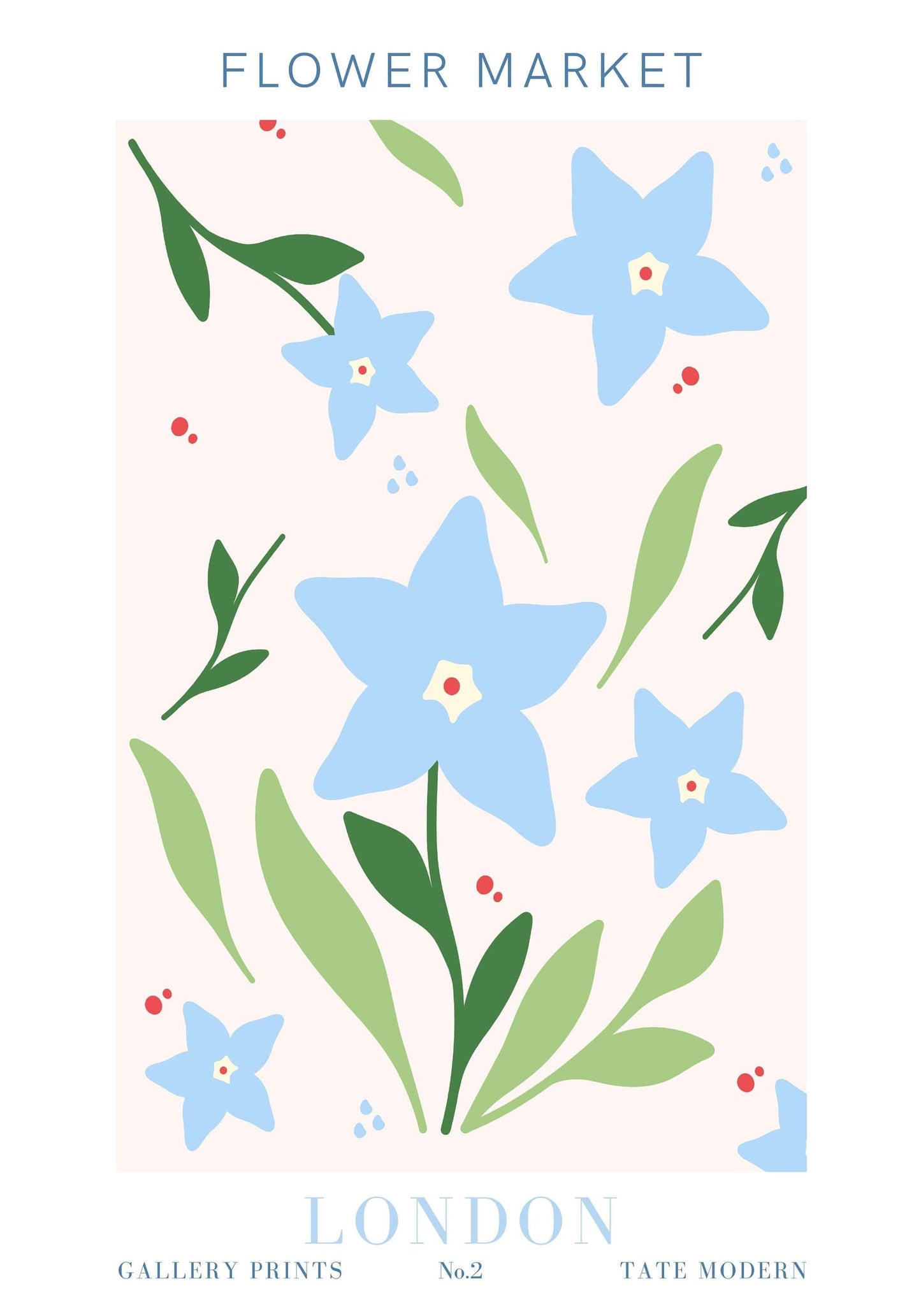 Poster Blumen Markt | Botanische Wand Kunst I Wand Deko I Wandbilder Wohnzimmer & Schlafzimmer | Kunst Druck I ohne Rahmen - justgoodmood