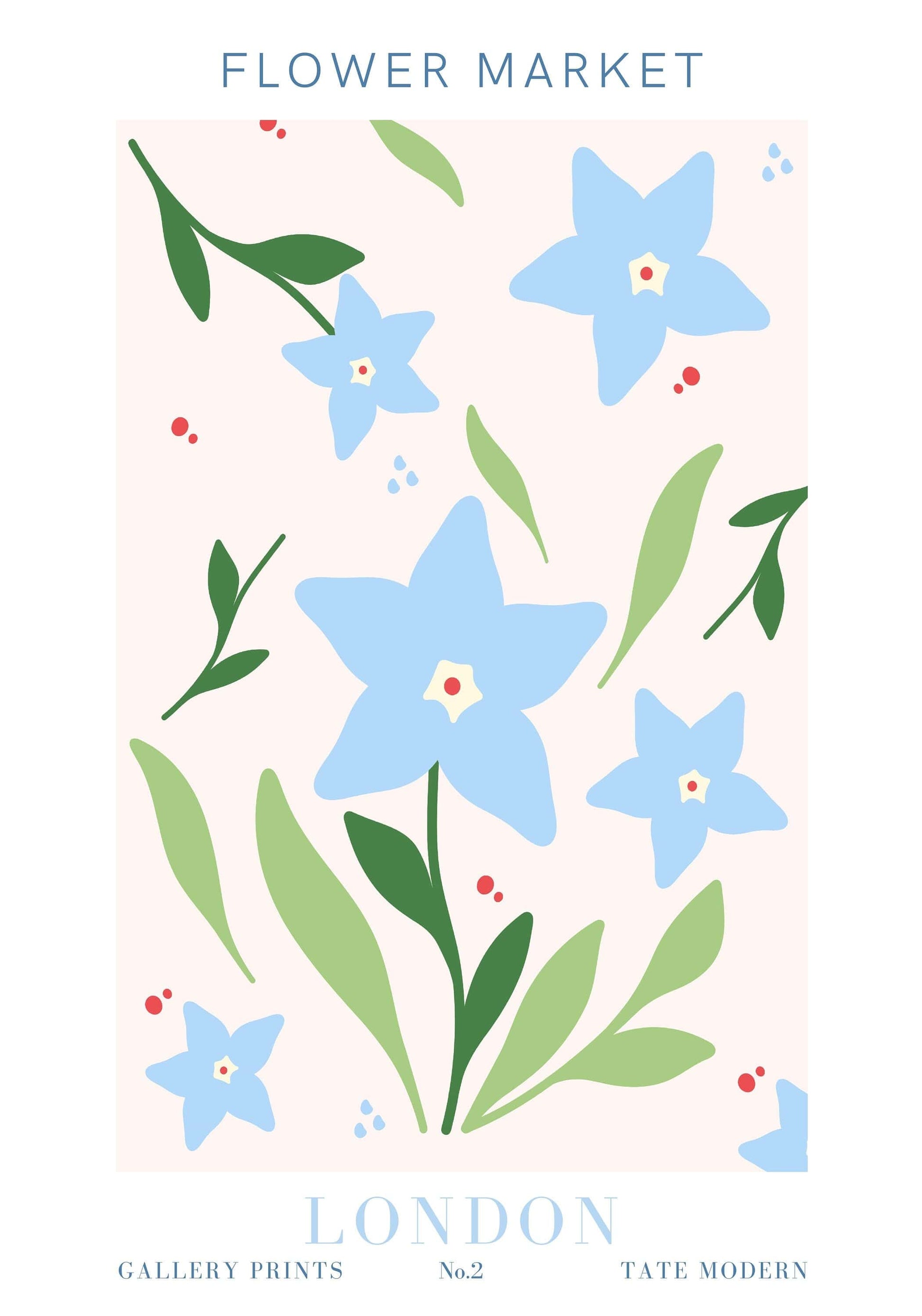Poster Blumen Markt | Botanische Wand Kunst I Wand Deko I Wandbilder Wohnzimmer & Schlafzimmer | Kunst Druck I ohne Rahmen - justgoodmood