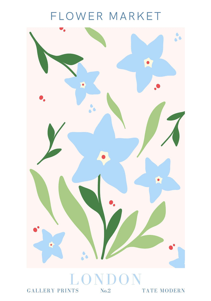 JUSTGOODMOOD Poster Blumen Markt – Canvas Wanddeko