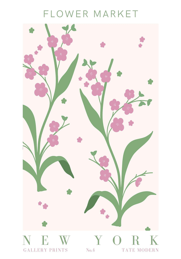 JUSTGOODMOOD Poster Blumen Markt – Canvas Wanddeko