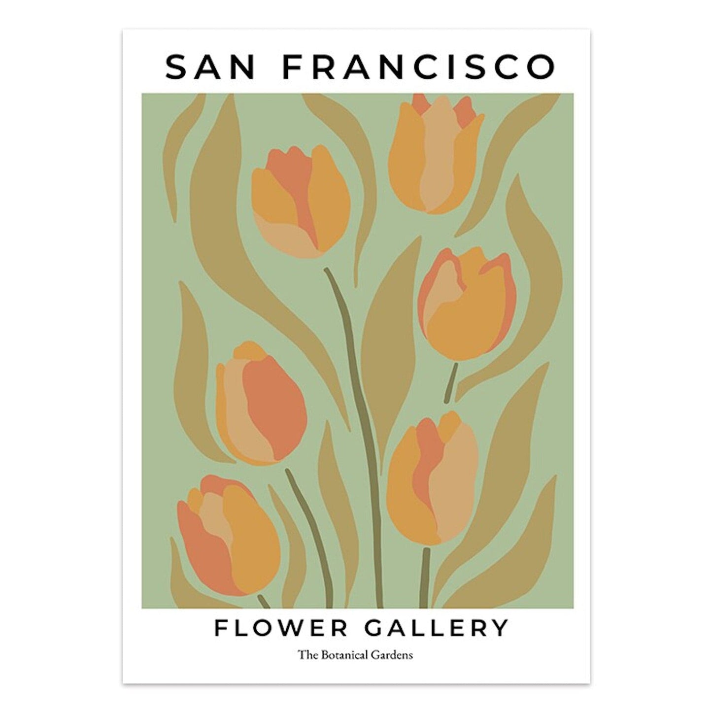 Poster Blumen Markt San Francisco Mailand London als Deko Print ohne Rahmen - justgoodmood