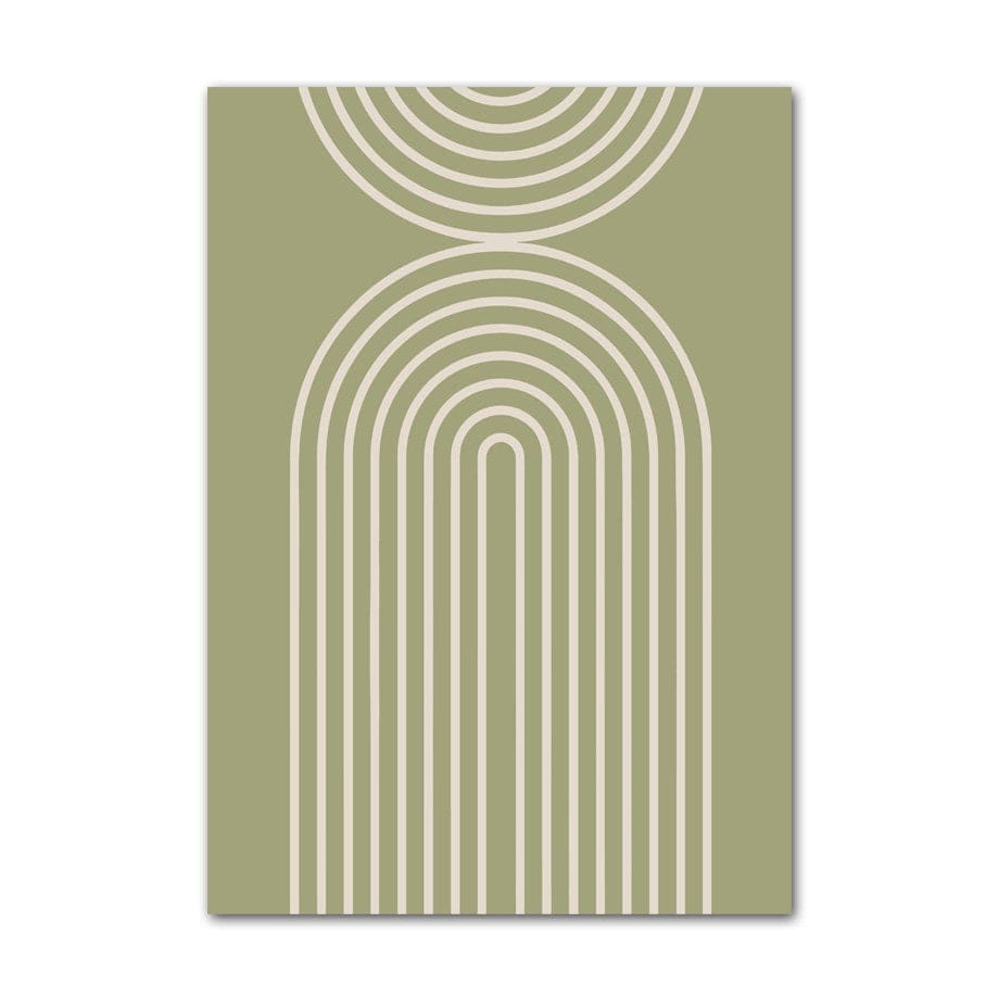 Poster Boho Abstrakt Berggrün | Bilder Wohnzimmer | Wandbilder Schlafzimmer | Deko Print ohne Rahmen | Bilder Set Kunstdruck - justgoodmood