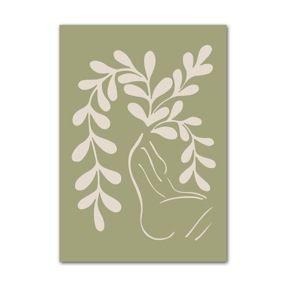 Poster Boho Abstrakt Berggrün | Bilder Wohnzimmer | Wandbilder Schlafzimmer | Deko Print ohne Rahmen | Bilder Set Kunstdruck - justgoodmood