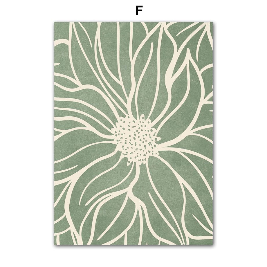 Poster Boho Abstrakt Pflanzen Blätter Botanik I Bilder Wohnzimmer | Wandbilder Schlafzimmer | Deko Print ohne Rahmen | Bilder Set Kunstdruck - justgoodmood