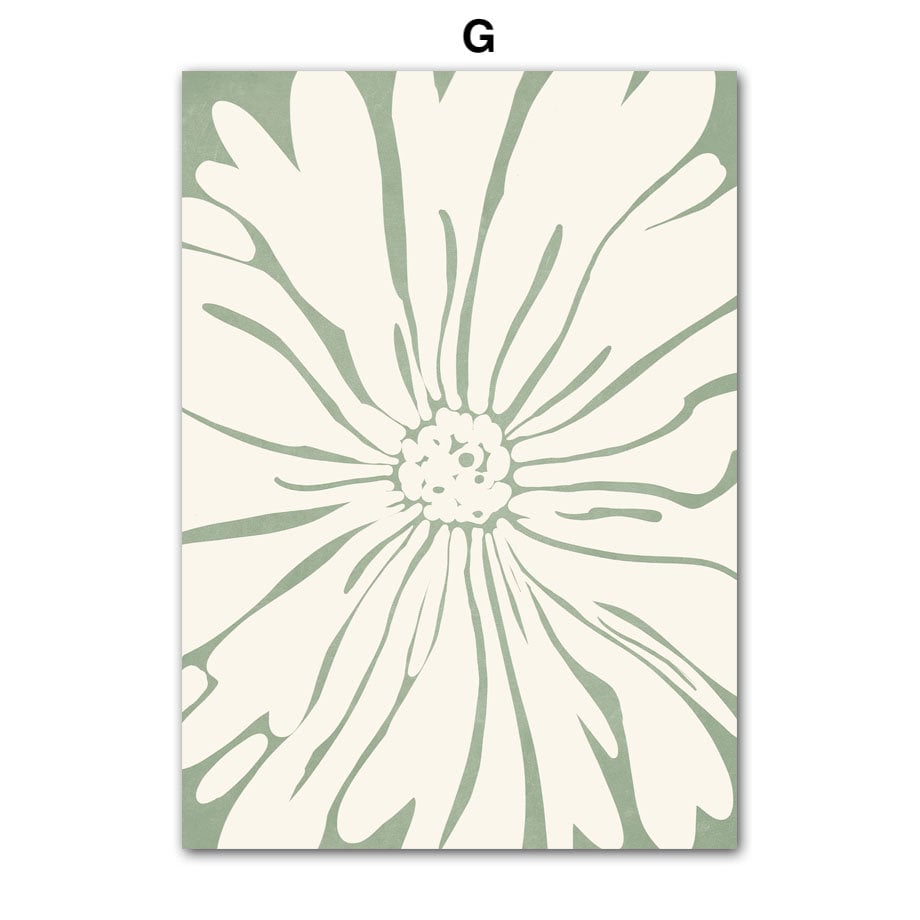 Poster Boho Abstrakt Pflanzen Blätter Botanik I Bilder Wohnzimmer | Wandbilder Schlafzimmer | Deko Print ohne Rahmen | Bilder Set Kunstdruck - justgoodmood