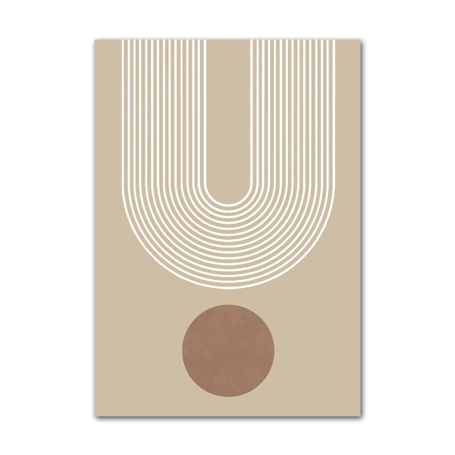Poster Boho Abtrakt Bogen Linien Beige Braun | Bilder Wohnzimmer | Wandbilder Schlafzimmer | Deko Print ohne Rahmen | Bilder Set Kunstdruck - justgoodmood