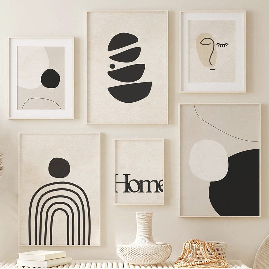 Poster Boho Abtrakt Boho I Home | Bilder Wohnzimmer | Wandbilder Schlafzimmer | Deko Print ohne Rahmen | Bilder Set Kunstdruck - justgoodmood