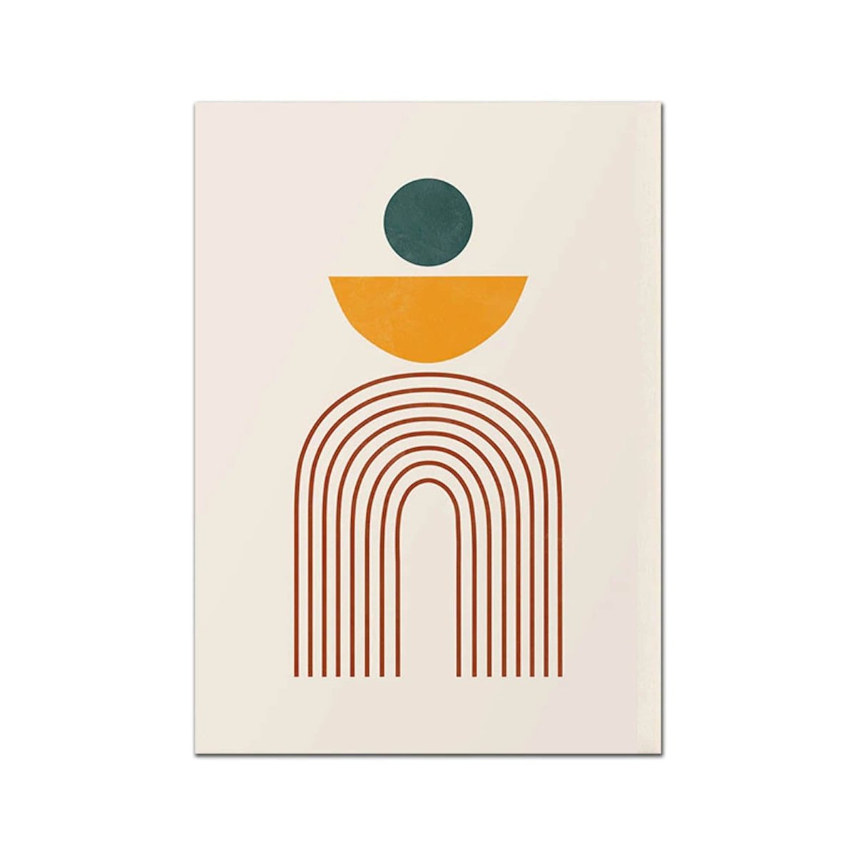 Poster Boho Abtrakt Terrakotta Senf Sonne | Bilder Wohnzimmer | Wandbilder Schlafzimmer | Deko Print ohne Rahmen | Bilder Set Kunstdruck - justgoodmood