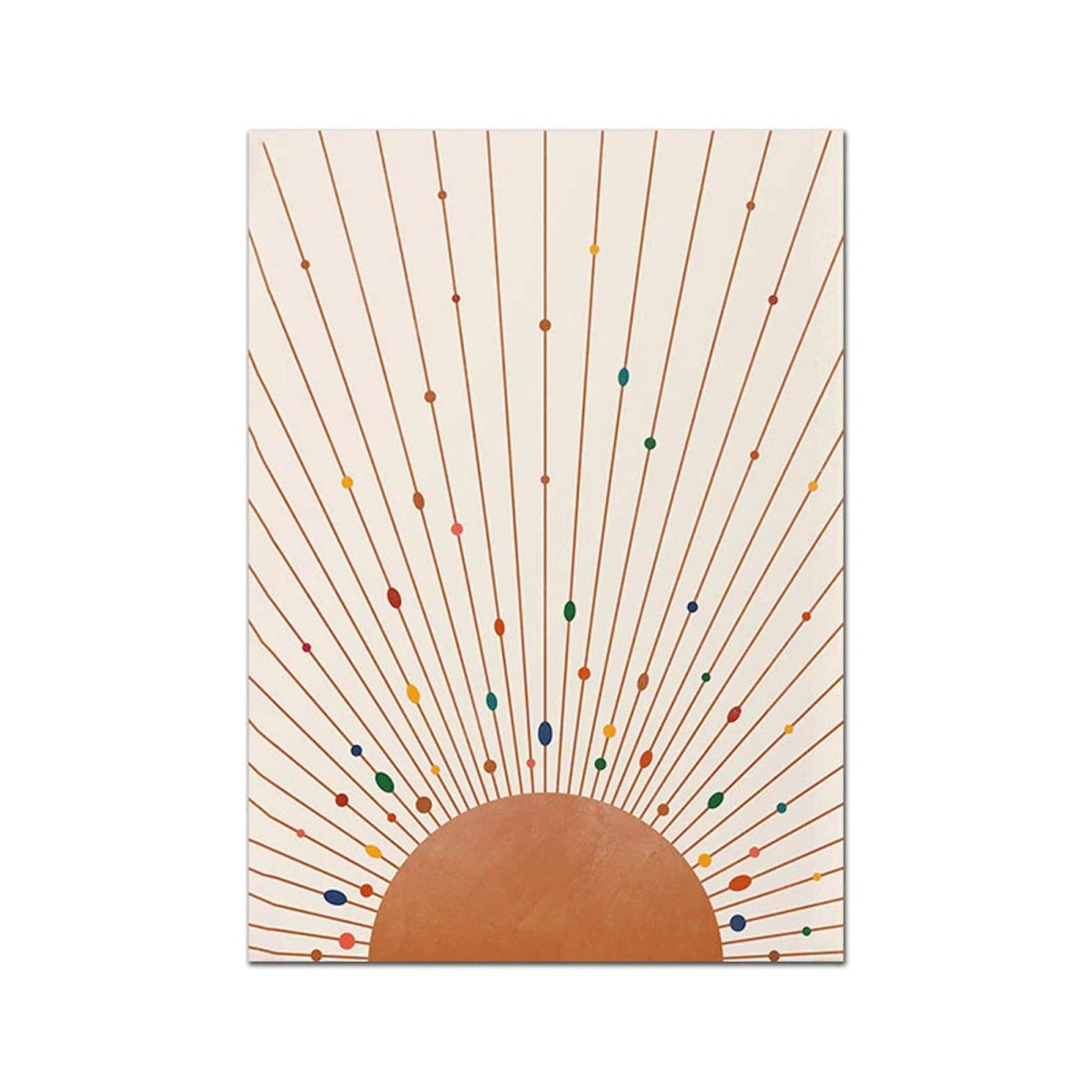 Poster Boho Abtrakt Terrakotta Senf Sonne | Bilder Wohnzimmer | Wandbilder Schlafzimmer | Deko Print ohne Rahmen | Bilder Set Kunstdruck - justgoodmood