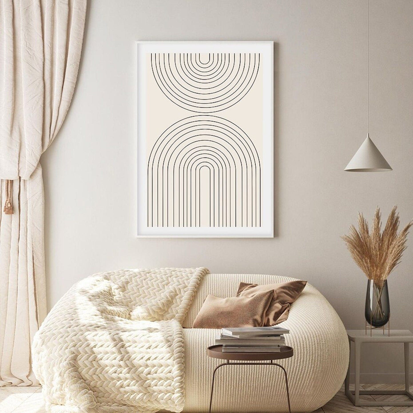 Poster Boho in Senffarben und Ockarfarben als Deko Print ohne Rahmen - justgoodmood