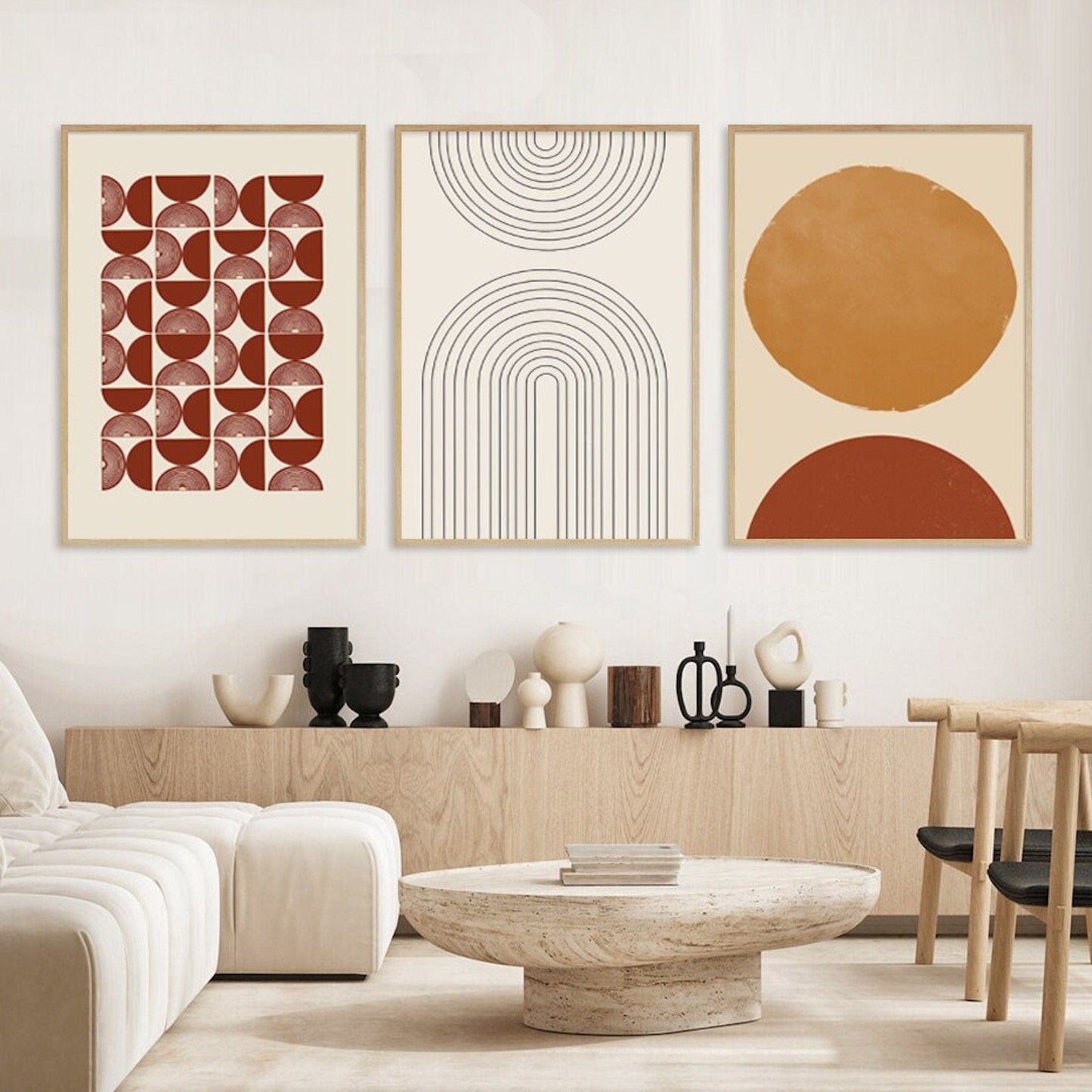 Poster Boho in Senffarben und Ockarfarben als Deko Print ohne Rahmen - justgoodmood